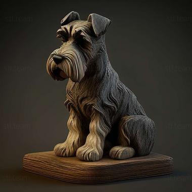 3D model Zwergschnauzer dog (STL)